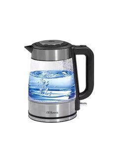 Buy Black & White 2200W 2L Glass Electric Kettle Heat-resistant and insulated outer body Stainless steel lid Heat-resistant kettle for ease of use Bright interior lighting Water level gauge Stainless steel filter for filtration Powerful thermal heater Separate base from the body of the device Overheat protection and automatic disconnection in Egypt