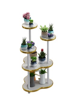 اشتري 5 Tier Light Luxury Nordic Style Wood Floor Standing Flower Pot Plant Rack For Living Room Balcony في السعودية