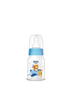 Buy Wee Baby Glass Feeding Bottle with Natural Teat 125 ml - BPA-Free and FDA-Approved for Safe and Easy Feeding - 0-6 Months - Natural & Safe Mimics Natural Breastfeeding in UAE