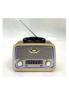 Buy USB Radio DLC32213 Gold/Brown/Black in Saudi Arabia