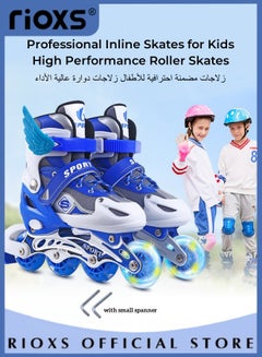 Buy Professional Inline Skates for Kids High Performance Roller Skates Comfortable breathable Speed Racing Skates Outdoor Indoor Roller Inline Skates in Saudi Arabia