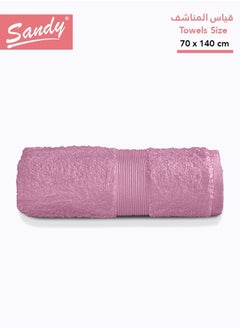 Buy Premium Hotel Quality Bath Towel 100% Cotton Made in Egypt  Soft Quick Drying and Highly Absorbent (70x140 cm) - Pink in Saudi Arabia