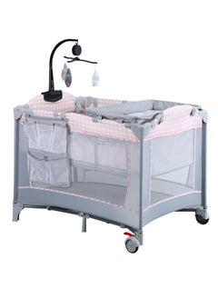 اشتري Portable Crib for Baby, Portable Baby Playpen with Detachable Bassinet and Changing Table في السعودية