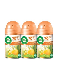 Buy Air Freshener Freshmatic Auto Spray Refill, Sparkling Citrus 250Ml Pack of 3 in UAE