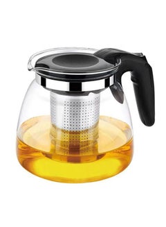 اشتري إبريق شاي زجاجي مقاوم للحرارة شفاف 1000مل في السعودية