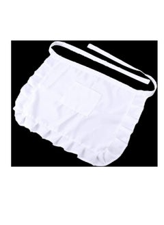 Buy White Waist Apron Half Apron Kitchen Half Waist Apron Ruffle Chef Work Bib Maid Apron Dress Bistro Server Aprons for Waitress Cosplay Costume in Saudi Arabia