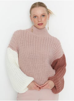 Buy Powder Wide Fit Soft Textured Color Block Knitwear Sweater TWOAW21KZ0271 in Egypt