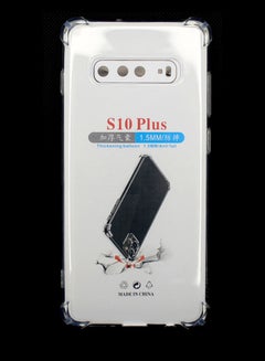 Buy Protective Case for Samsung Galaxy S10 Plus, Shockproof Phone Bumper Cover, Anti-Scratch Clear Back (Clear) in UAE