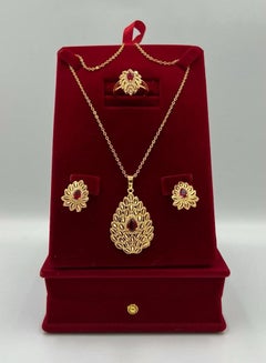 Buy 18 karat gold jewelry set of 4 pieces in Saudi Arabia