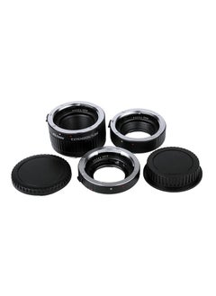 Buy AF Extension Tube Ring Set With Cover For Canon DSLR Camera Black in UAE