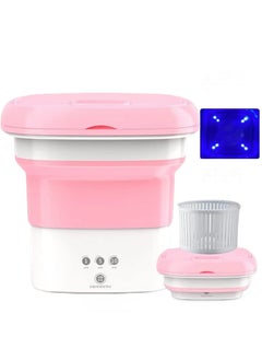 Buy Portable Mini Folding Clothes Washing Machine, Bucket Automatic Mini Household Underwear Foldable Bucket Washer Baby Clothes Washing Machine, Suitable for Travelling, Camping, Apartment Dorm in Saudi Arabia