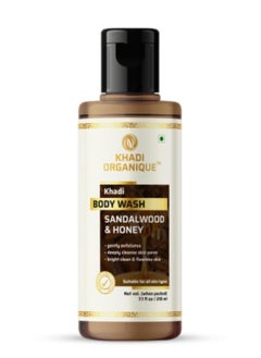 Buy Khadi Organique Sandalwood and Honey Body Wash 210 ml in UAE