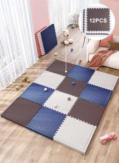 Buy 12 Pcs Toddler Crawling Mat Baby Play Mat Puzzle Foam Carpet in UAE