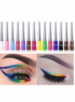 Buy 14 Colors Matte Liquid Eyeliner Set Colorful Neon Pencil Pigmented Waterproof Smudgeproof Long Lasting Gel Eye Liner Makeup Gift Kit for Women in UAE