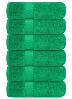 Buy Premium Green Hand Towels - Pack of 6, 41cm x 71cm Bathroom Hand Towel Set, Hotel & Spa Quality Hand Towels for Bathroom, Highly Absorbent and Super Soft Bathroom Towels by Infinitee Xclusives in UAE