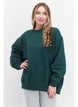 Buy Women Sportswear Fit Long Sleeve Training Sweatshirt, Green in UAE