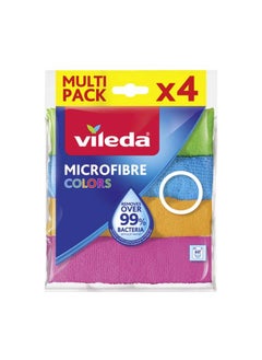 Buy Vileda Microfiber Coolors Apiece 4 Pieces in UAE