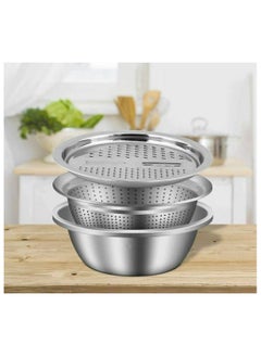 Buy Stainless Grater - Stainless Steel Bowl And Mixer, Pasta, Vegetables And Rice Strainer in Egypt