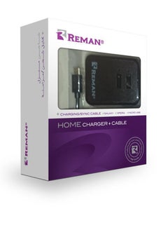 Buy Home Charger Dual USB with Micro Cable Black in Saudi Arabia