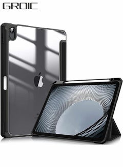 Buy Compatible with iPad Generation 10th (2022)10.9 Inch Case with Pencil Holder,Slim Smart Cover Shockproof Cover with Clear Transparent Back Shell for iPad 10th Generation in UAE