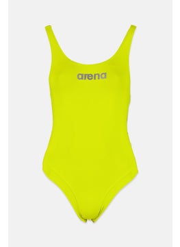 اشتري Women Brand Logo One Piece Swimwear, Lime Green في السعودية