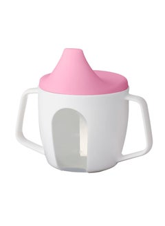 Buy Baby Feeding Sipper Cup With Pp Lid Perfect Training Beaker For Toddlers Dishwasher Freezer Safe Ideal For Milk, Baby Food 150ml White/Pink in UAE