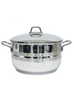 اشتري Asude Deep Pot Stainless Steel 34 Cm Silver Color Set Include Pot With Lid في الامارات