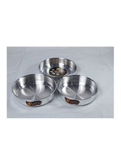 Buy Oven Baking Trays Set Of 3 Pieces Silver 26-28-30 El King 159548 in Egypt