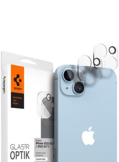 Buy Glastr Optik iPhone 14 and iPhone 14 Plus Camera Lens Screen Protector - Crystal Clear (2 Pack) in UAE