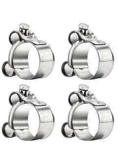 اشتري T-Bolt Hose Clamp,4 PCS Stainless Steel 304 Intercooler Pipe Tube Clamps, 23-25mm Turbo Pipe Clamps,Clamp Adjustable Range 0.9"-1" في السعودية