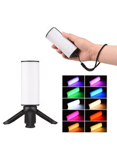 اشتري Andoer W100RGB Mini LED Video Light Rechargeable RGB Fill Light 2500K-9000K Dimmable 20 Lighting Effects CRI95+ LCD Screen Magnetic Backside with Mini Desktop Tripod Wrist Strap في الامارات