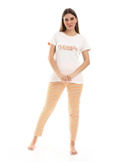 Buy Printed Top With pants Pajama Set in Egypt