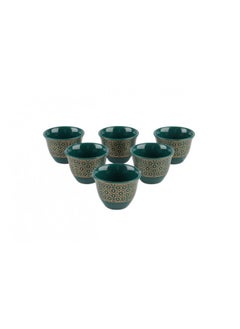 Buy 6 Pcs Ceramic Arabic Coffee Cups Set in Saudi Arabia