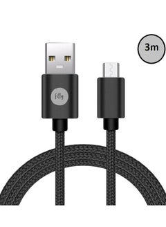 Buy Type C Cable 3M USB  Cable Nylon Braided Fast Charging Compatible with Samsung Galaxy S21, Note 20, M12, M52, A13, A23, A53, MacBook Pro, Nintendo Switch, Huawei, GoPro Hero 7,PS5, etc in UAE