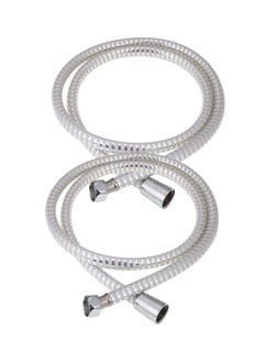 Buy 2-Piece Spiral Hose for Hand Bidet Silver 1.2meter in Saudi Arabia