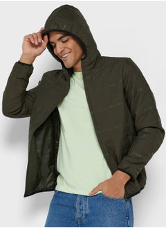 اشتري Embossed Hooded Jacket في السعودية