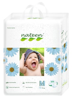 اشتري Nateen Premium Care Baby Diaper,Size 3 (4-9kg),Medium,72 Count Diapers,Super Absorbent,,Breathable Baby Diapers. في الامارات