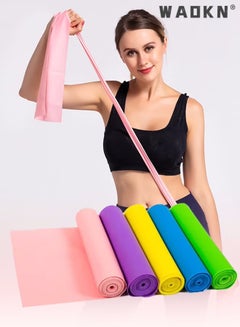 Buy 5-Piece Resistance Bands Elastic Exercise Bands Set Physical Therapy Tension Band Recovery Band Workout Strength Training Bands for Yoga Pilates Rehab Fitness Strength Training in Saudi Arabia
