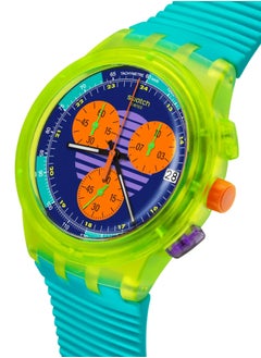 Buy Unisex Watch Plastic Quartz SWATCH NEON WAVE in UAE