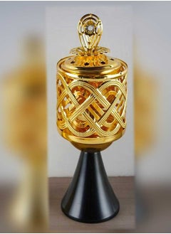 اشتري مبخرة عود عربية بتصميم أنيق لعطر المنزل والمكتب - قطعة واحدة من الذهب الأسود في السعودية