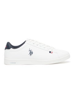 Buy Men's White Low-Top Sneakers - Lightweight Lace-Up Style, Comfortable Casual Footwear in UAE