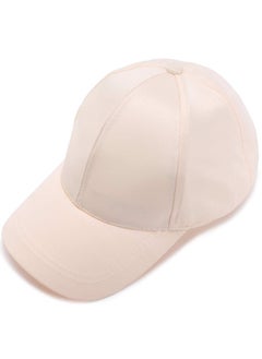 Buy Beige Satin Baseball Cap in UAE