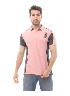 Buy Knitted Buttoned Polo Shirt-Rose in Egypt