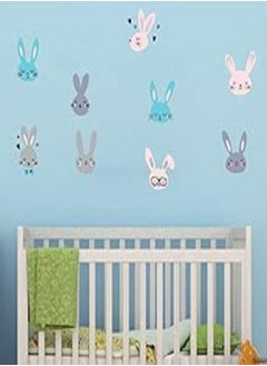 اشتري Decorative kids room sticker - Happy rabbits Scandinavian (60x65cm) في مصر