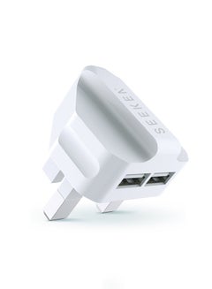 Buy Dual USB 3-Pin Power Adapter White in UAE