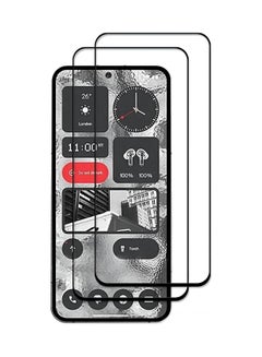 اشتري For Nothing Phone 2a Screen Protector, Tempered Glass [Full Adhesive][Full Coverage] [Bubble-Free] [Anti Scratch] HD Clear High Responsive for Nothing Phone (2a) Black 2Pack في الامارات