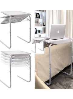 Buy Foldable Portable Adjustable Tray Table Laptop Desk Table Bed Office Mate Tv Dinner in UAE