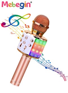 Buy Toys for Kids Karaoke Microphone for Teen,Portable Bluetooth Wireless Karaoke Machine,Music Toy Party Favor Birthday Gift for Kids Boys Girls Rose Gold in Saudi Arabia