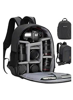 Buy Camera Backpack Bag for DSLR/SLR Mirrorless Camera Waterproof Tripod Holder, Rain Cover, Camera Case Compatible for Sony Canon Nikon in UAE