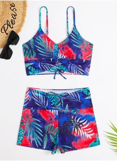 Buy 2 Piece Boxer Swimsuit Beach Bikini in UAE